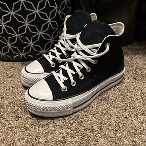 Black platform converse
